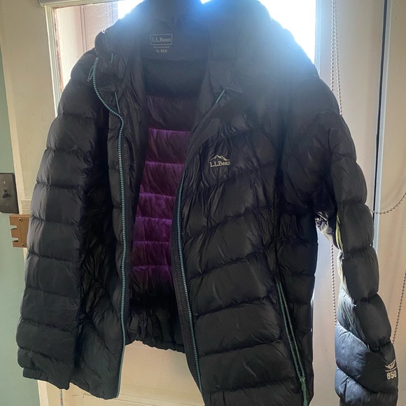 L.L. Bean Jackets & Blazers - L.L. Bean Women's Navy and Teal 850 fill goose down Puffer Jacket